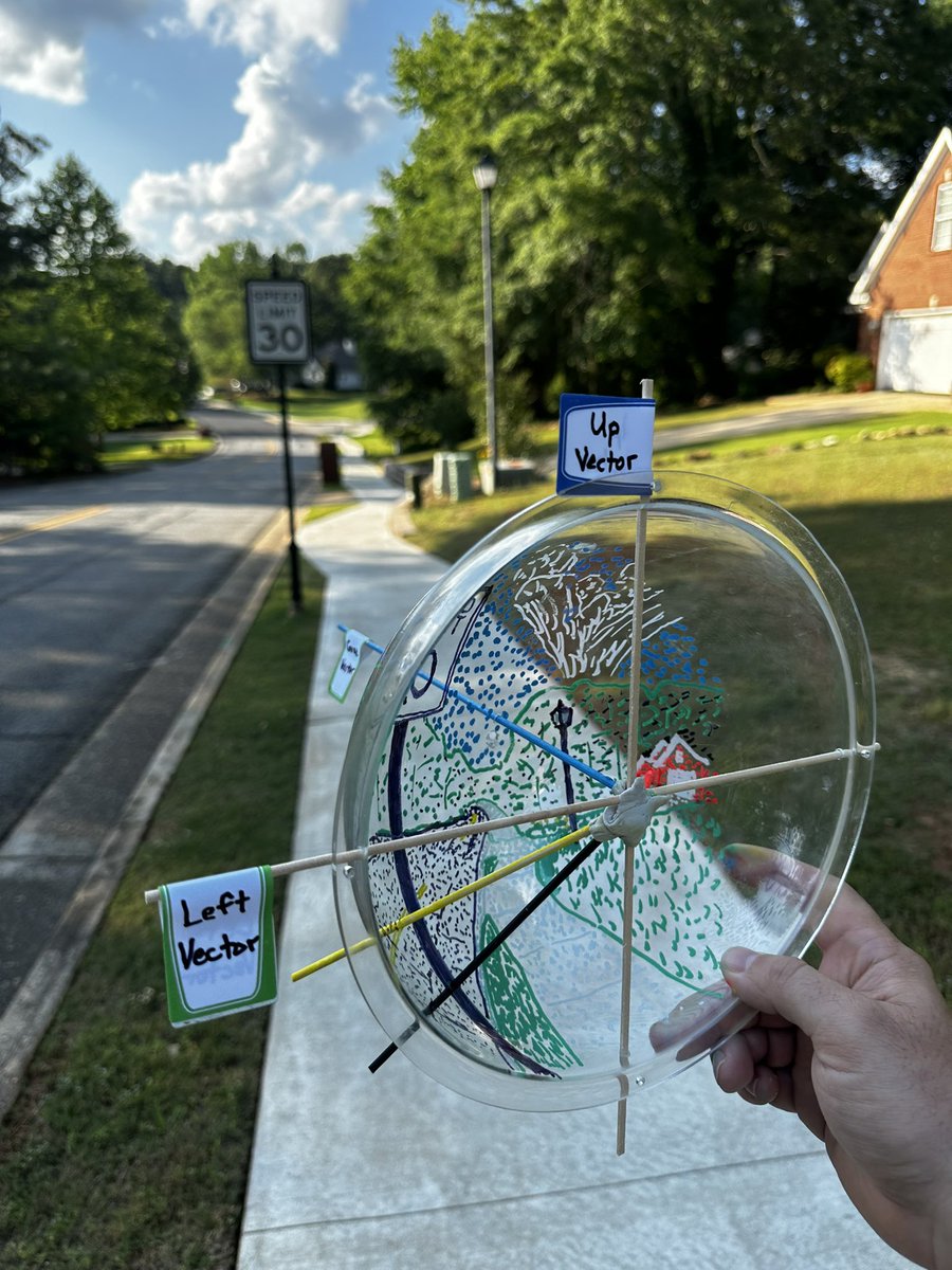 Painted hemishell with colored ray-rods